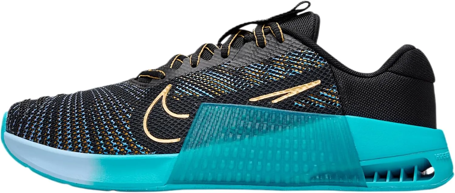Nike Metcon 9 AMP Women's Workout Shoes (HF1395-001, Black/Dusty Cactus/Psychic Blue/Black)