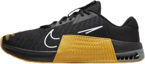 Nike Metcon 9 (Team) Men's Workout Shoes (FD5431-004, Black/University Gold/Smoke Grey/White) Size 8.5