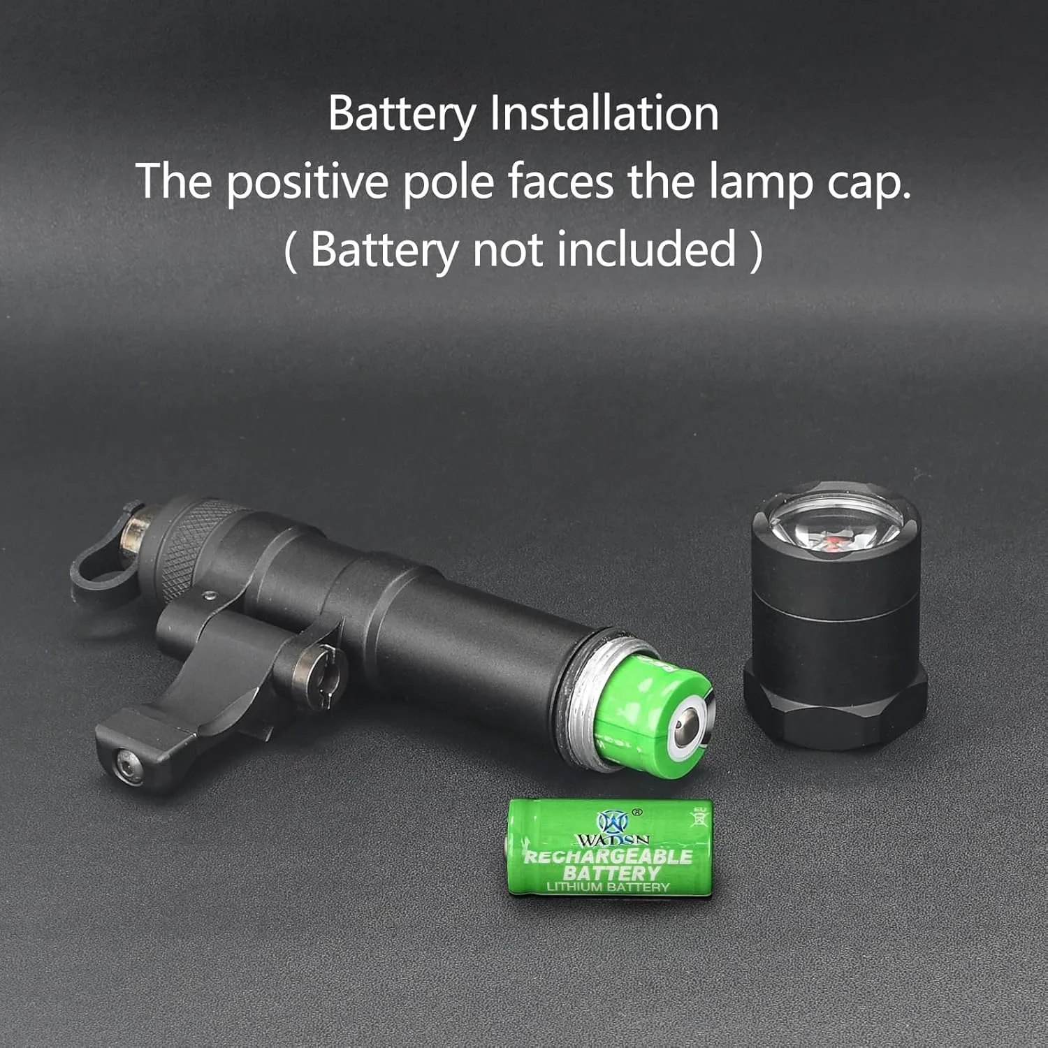 NOBUHIRO M600B 600 Lumens Tactical Flashlight, NO Logo Version with Replaceable Mounting Rotating Base for 20mm Picatinny & Mlok/Keymod Rail, with Remote Pressure & Push Button Switch
