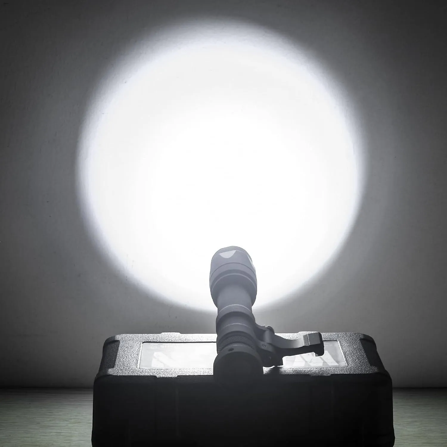 NOBUHIRO M600C 800 Lumens Tactical Flashlight, NO Logo Version with Replaceable Mounting Rotating Base for 20mm Picatinny & Mlok/Keymod Rail, with Remote Pressure & Push Button Switch
