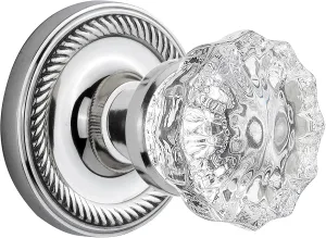 Nostalgic Warehouse Rope Rosette with Crystal Door Knob