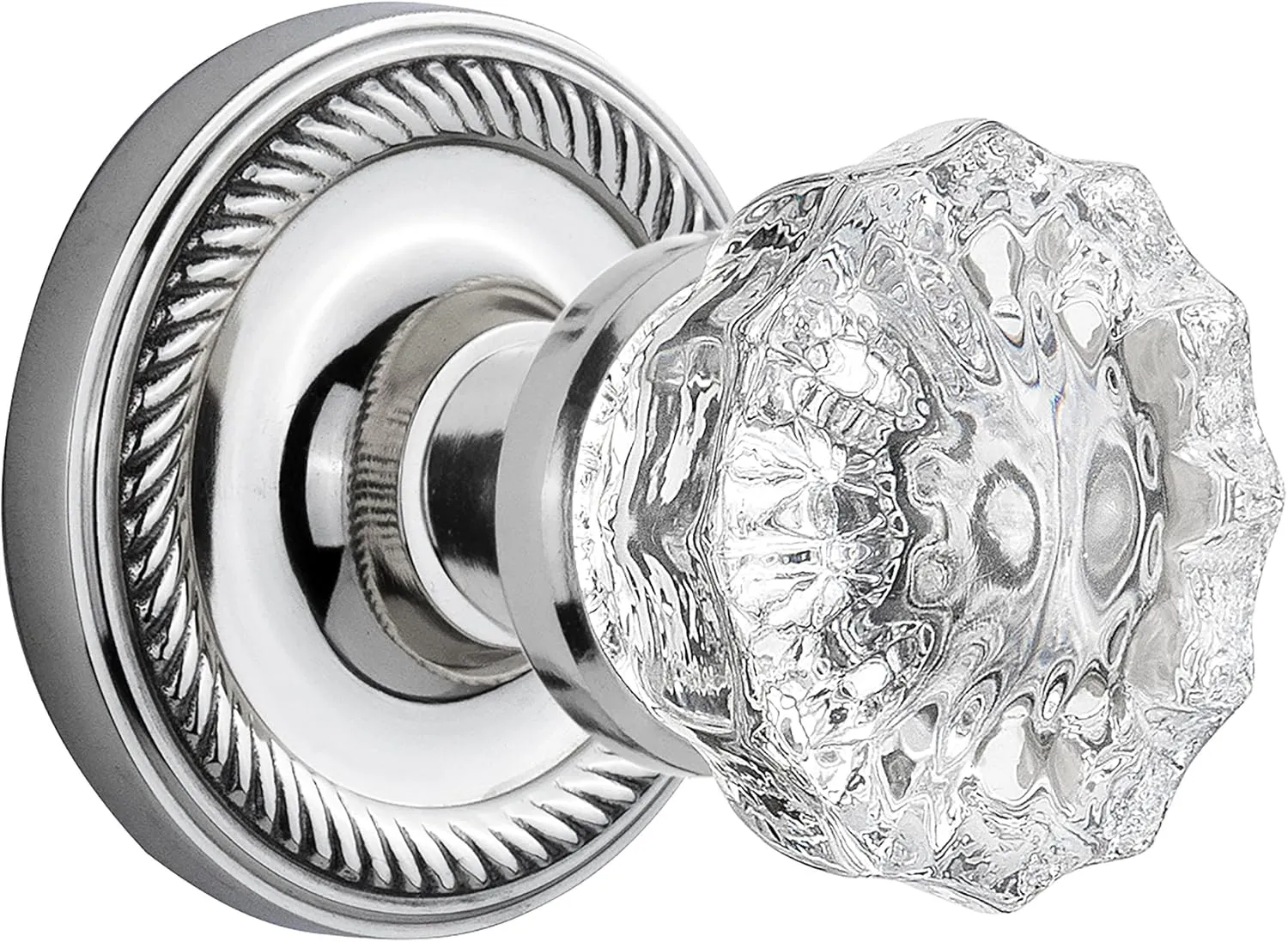Nostalgic Warehouse Rope Rosette with Crystal Door Knob
