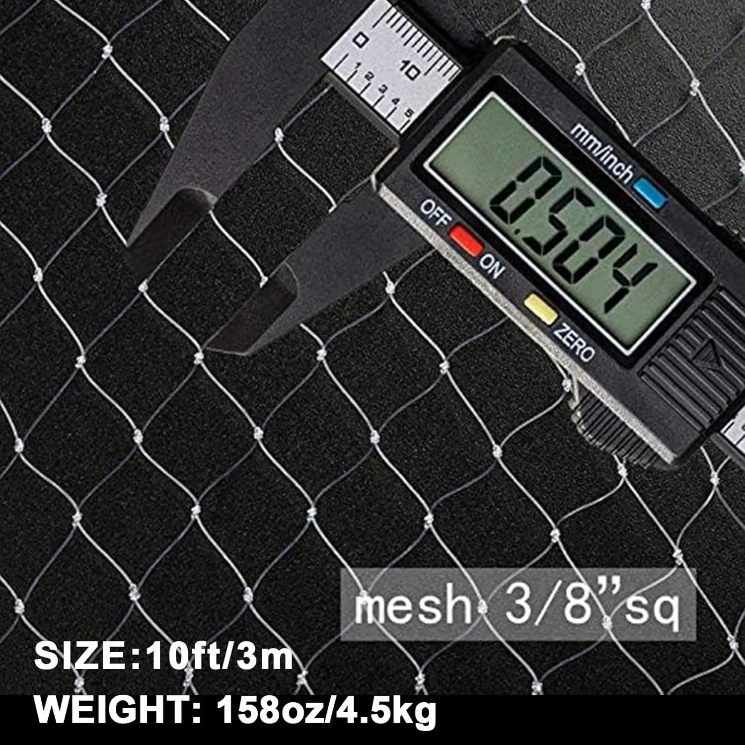 Nylon Multfilament Cast Net, American Style Hand Throwing Fishing Net for Saltwater and Freshwater, 3/8 Inches Mesh