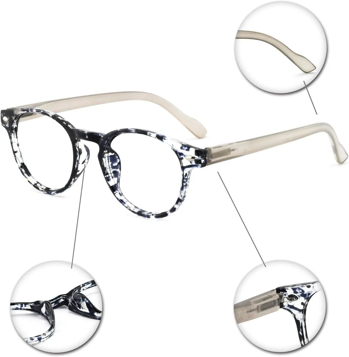 OCCI CHIARI Lightweight Designer Plastic frame Stylish Reading Glasses For Women(Black,1.0)