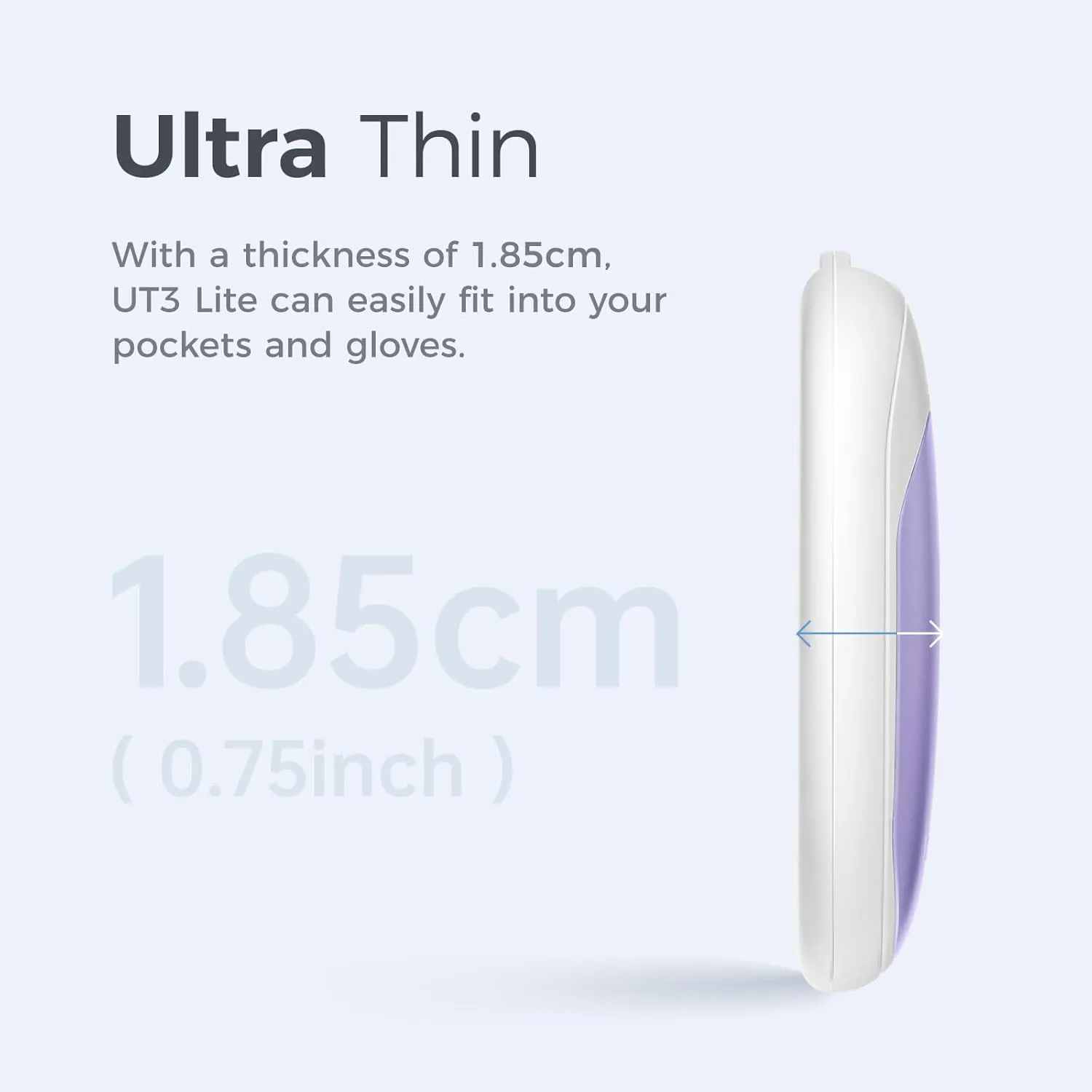 OCOOPA Magnetic Rechargeable Hand Warmers 2 Pack, Ultrathin Electric Handwarmers, Portable Pocket-Sized Heater, for Men, Women Purse Must Haves, Union UT3 Lite