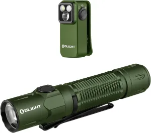 OLIGHT Warrior 3S 2300 Lumens Rechargeable Tactical Flashlight Bundle with Oclip Pro EDC Clip-on Light, 500 LMS with Three Lighting Solutions Type-C Charging