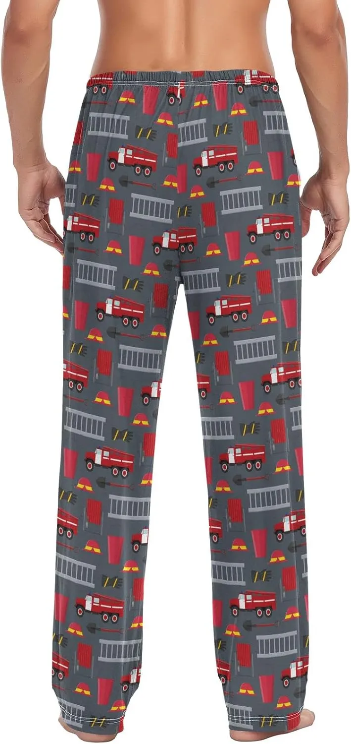 Ollabaky Pjs Men's Pajama Pants Separate Bottoms Men Long Sleep Pants Lounge Pants with Pockets