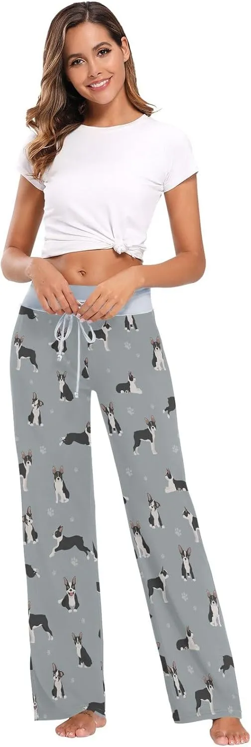 Ollabaky Women's Pajama Pants PJs Bottoms for Women Wide Leg Sleep Lounge Pants