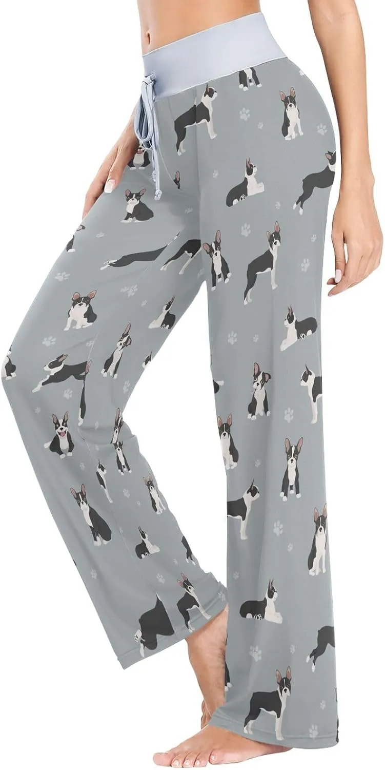 Ollabaky Women's Pajama Pants PJs Bottoms for Women Wide Leg Sleep Lounge Pants