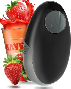 One-touch Electric Can Opener for Kitchen, Handheld opener and Smooth Edge No Sharp, Portable Camping Automatic Opener, Best Kitchen Gadgets Easy Arthritis Patients(Black)