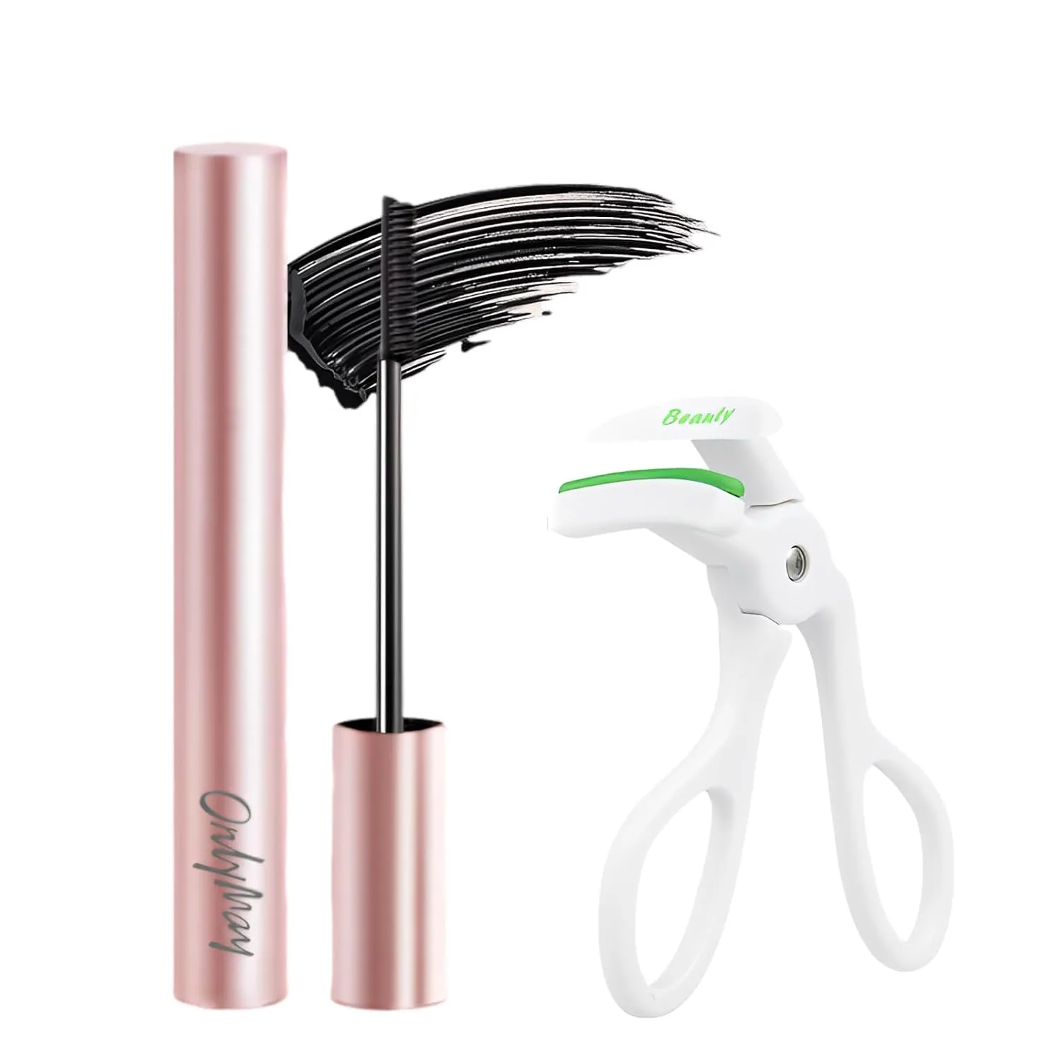 Onlymay Mascara Waterproof Mascara, Onlymay Eye Makeup, Onlymay Comb Mascara, Volumizing, Lengthening, Defining, Curling, Multiplying. Contains An Eyelash Curler (Black with clamp)
