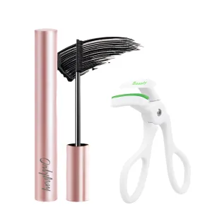 Onlymay Mascara Waterproof Mascara, Onlymay Eye Makeup, Onlymay Comb Mascara, Volumizing, Lengthening, Defining, Curling, Multiplying. Contains An Eyelash Curler (Black with clamp)