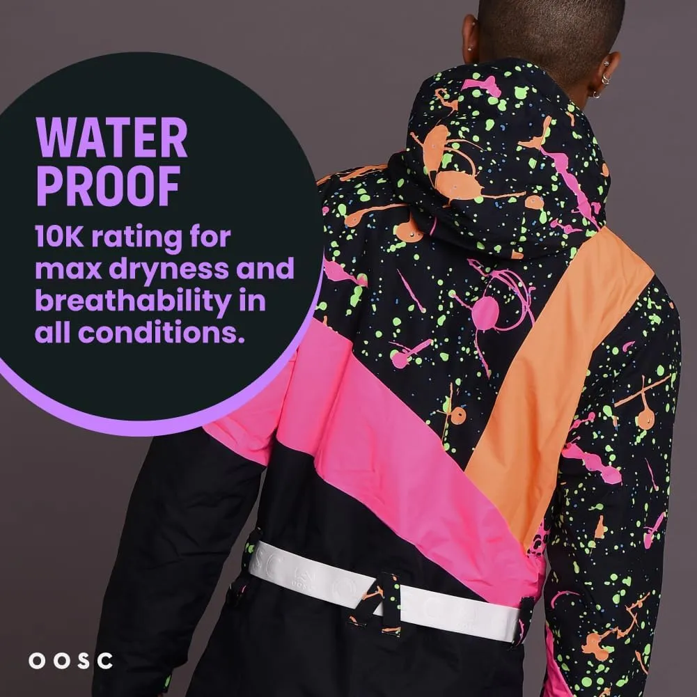 OOSC Clueless Ski Suit Men | Stylish Retro Design | Waterproof, Breathable, Insulated | Made with Recycled Polyester