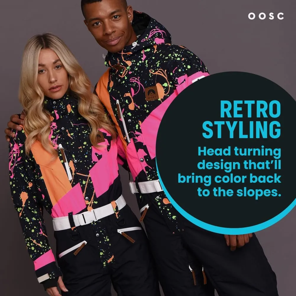 OOSC Clueless Ski Suit Men | Stylish Retro Design | Waterproof, Breathable, Insulated | Made with Recycled Polyester