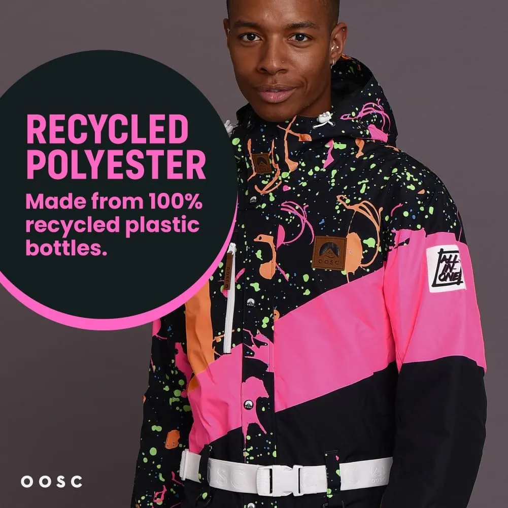 OOSC Clueless Ski Suit Men | Stylish Retro Design | Waterproof, Breathable, Insulated | Made with Recycled Polyester