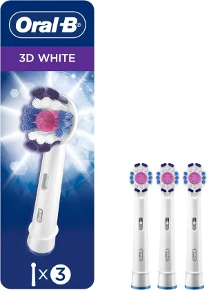 Oral-B 3D White Electric Toothbrush Replacement Brush Heads Refill, 3 Count