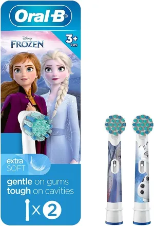 Oral-B Kids Extra Soft Replacement Brush Heads Featuring Disney's Frozen, 2 Count, Kids 3 