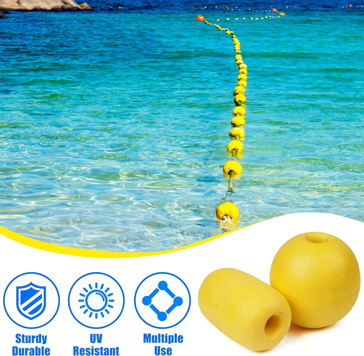 OROOTL Rope Floats Marine Buoy Float, 4/8pcs Crab Trap Floats Buoys Fishing Marker Buoy Plastic Water Buoy for Boats Pool Kayak Crabbing Dock Ski Anchor