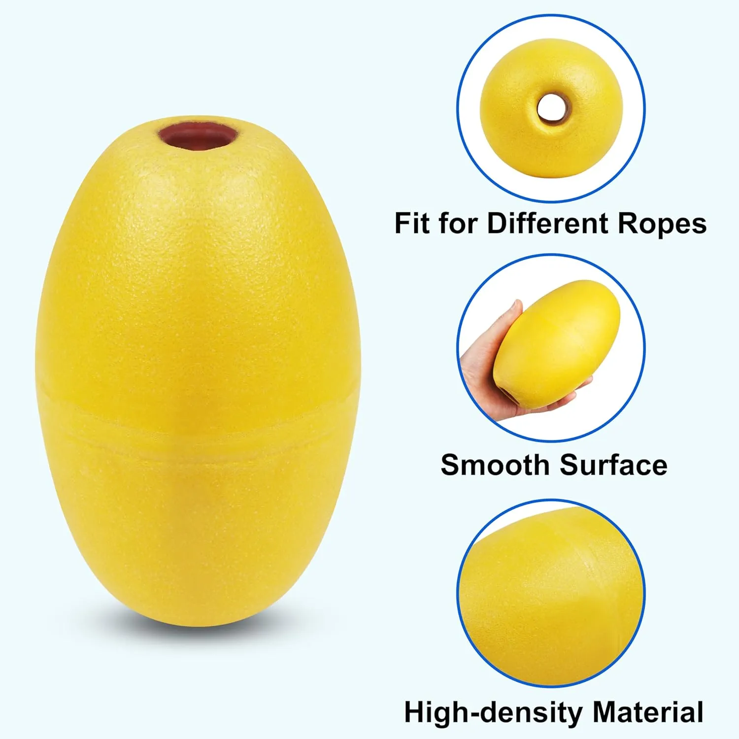 OROOTL Rope Floats Marine Buoy Float, 4/8pcs Crab Trap Floats Buoys Fishing Marker Buoy Plastic Water Buoy for Boats Pool Kayak Crabbing Dock Ski Anchor