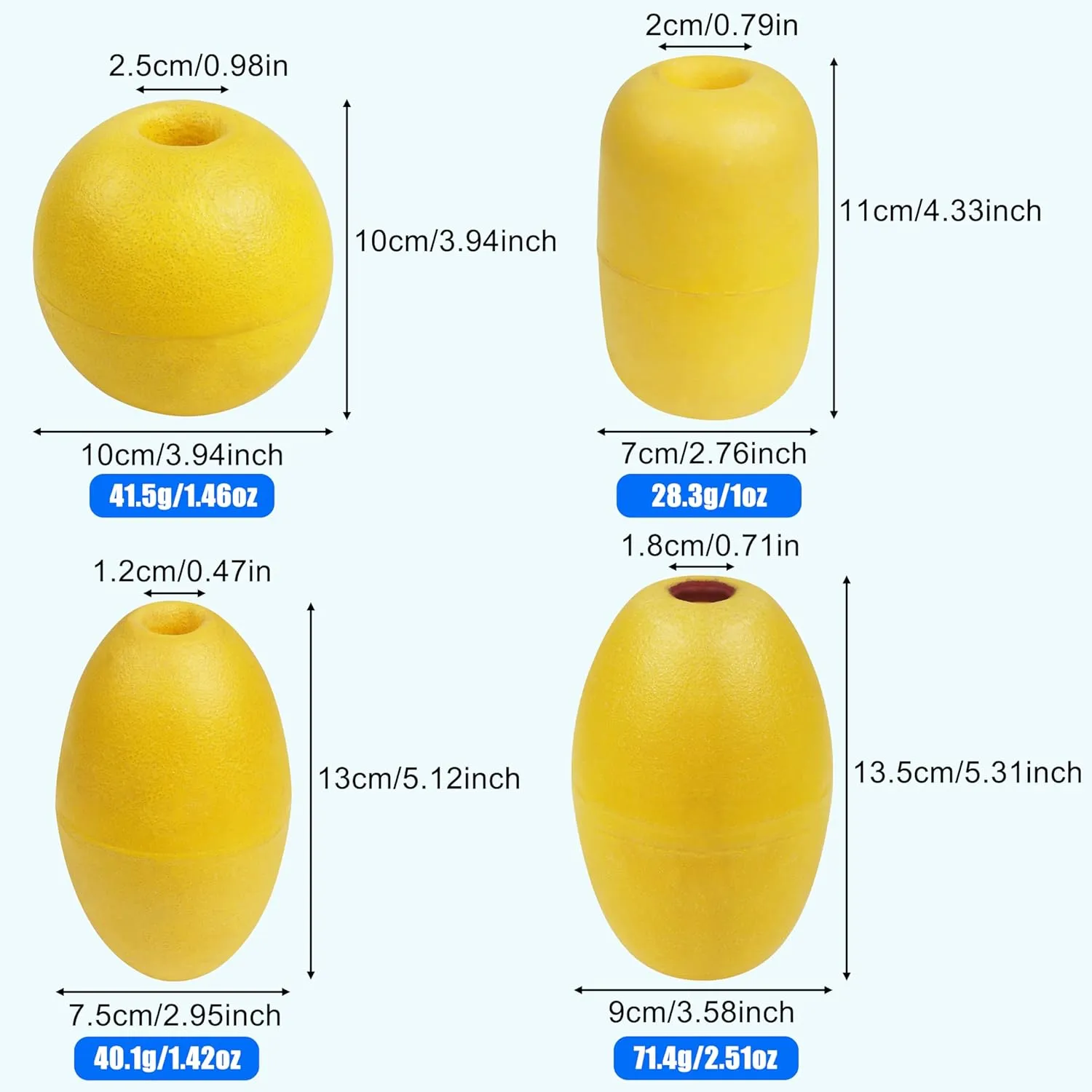 OROOTL Rope Floats Marine Buoy Float, 4/8pcs Crab Trap Floats Buoys Fishing Marker Buoy Plastic Water Buoy for Boats Pool Kayak Crabbing Dock Ski Anchor