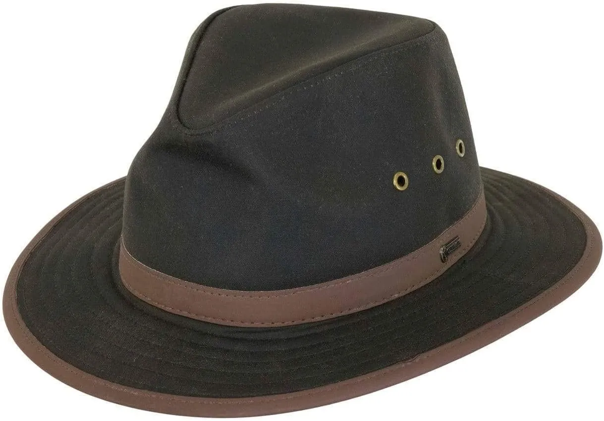 Outback Trading Company Unisex 1462 Madison River Sun-Protective Waterproof Crushable Cotton Oilskin Hat