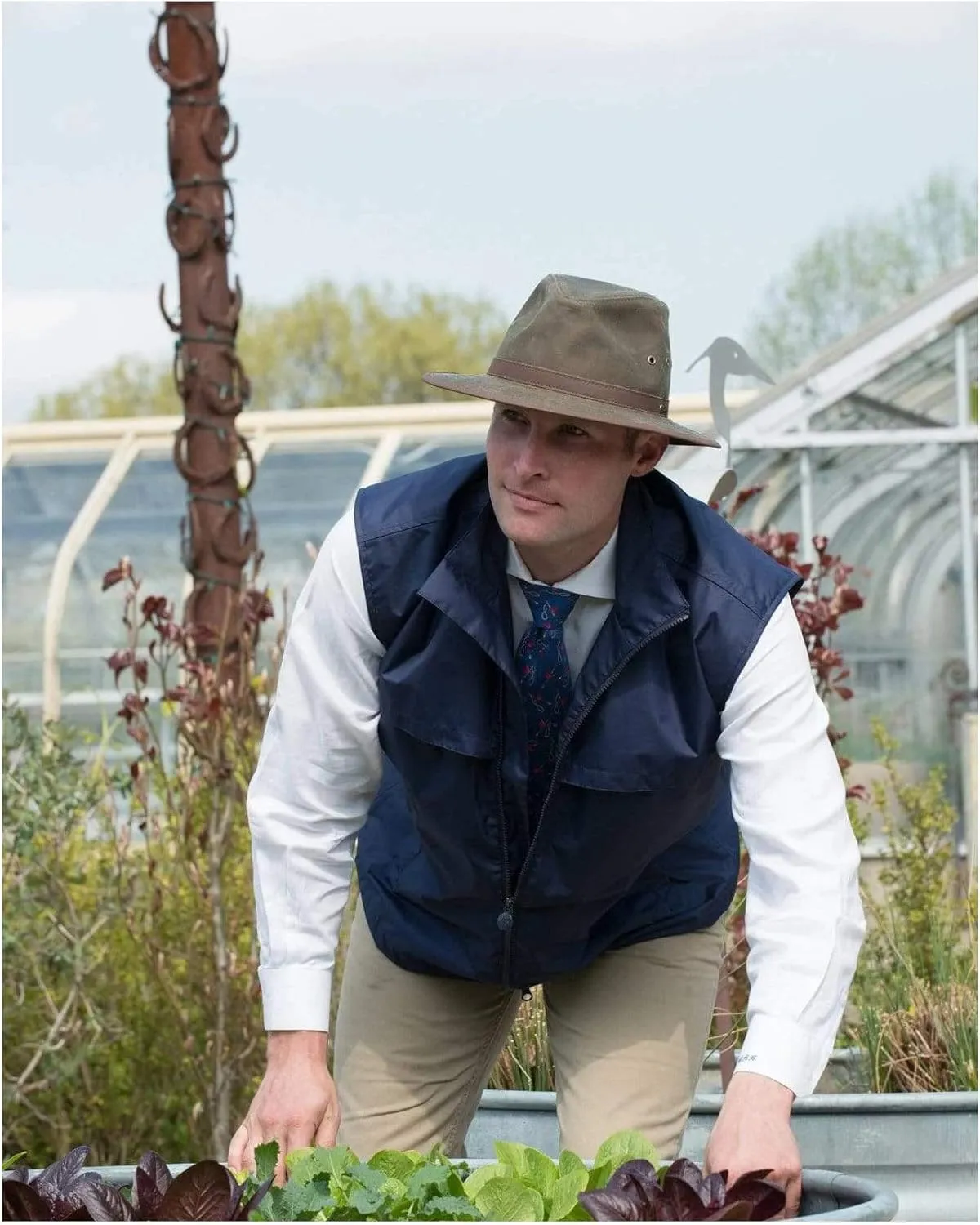 Outback Trading Company Unisex 1462 Madison River Sun-Protective Waterproof Crushable Cotton Oilskin Hat