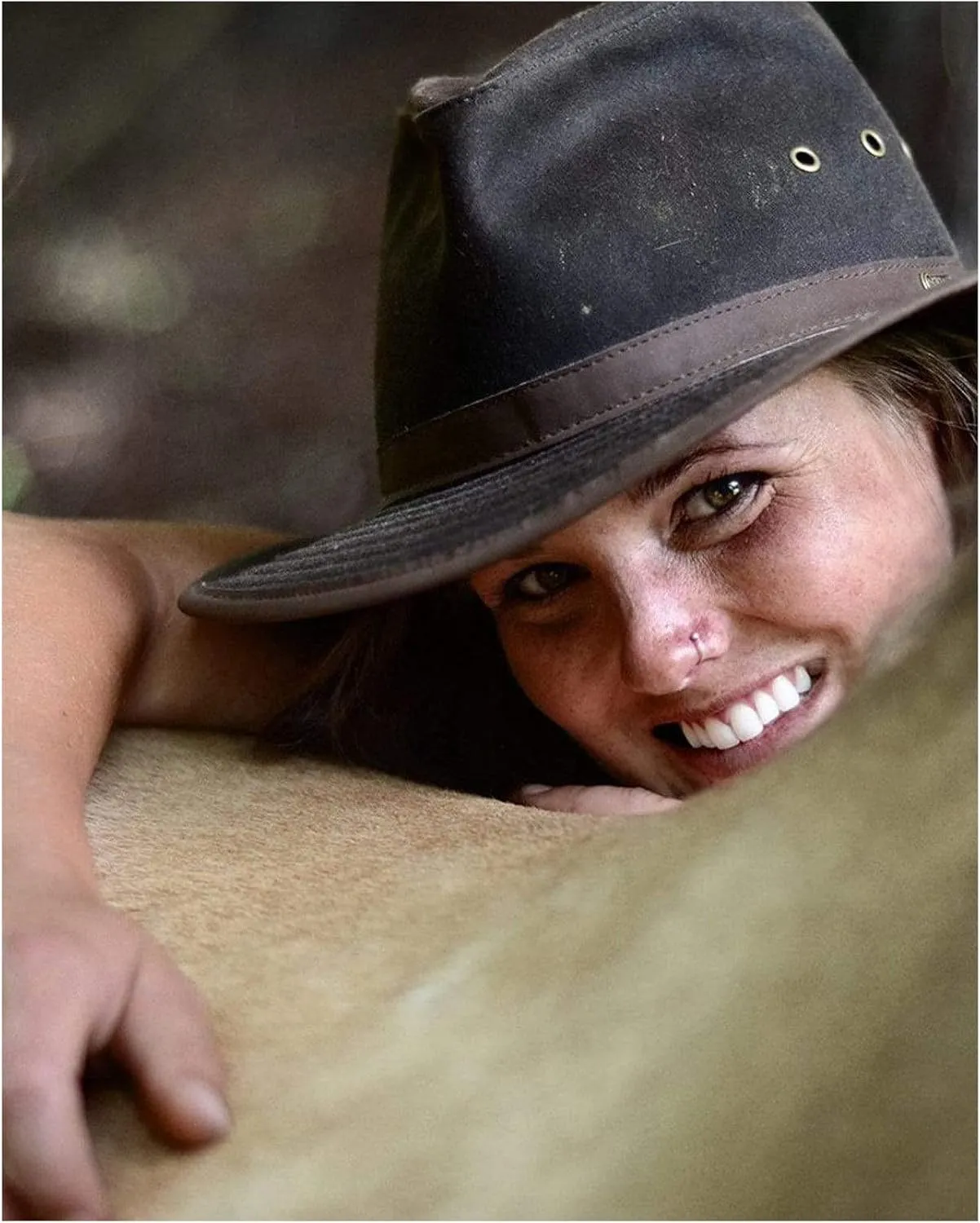 Outback Trading Company Unisex 1462 Madison River Sun-Protective Waterproof Crushable Cotton Oilskin Hat