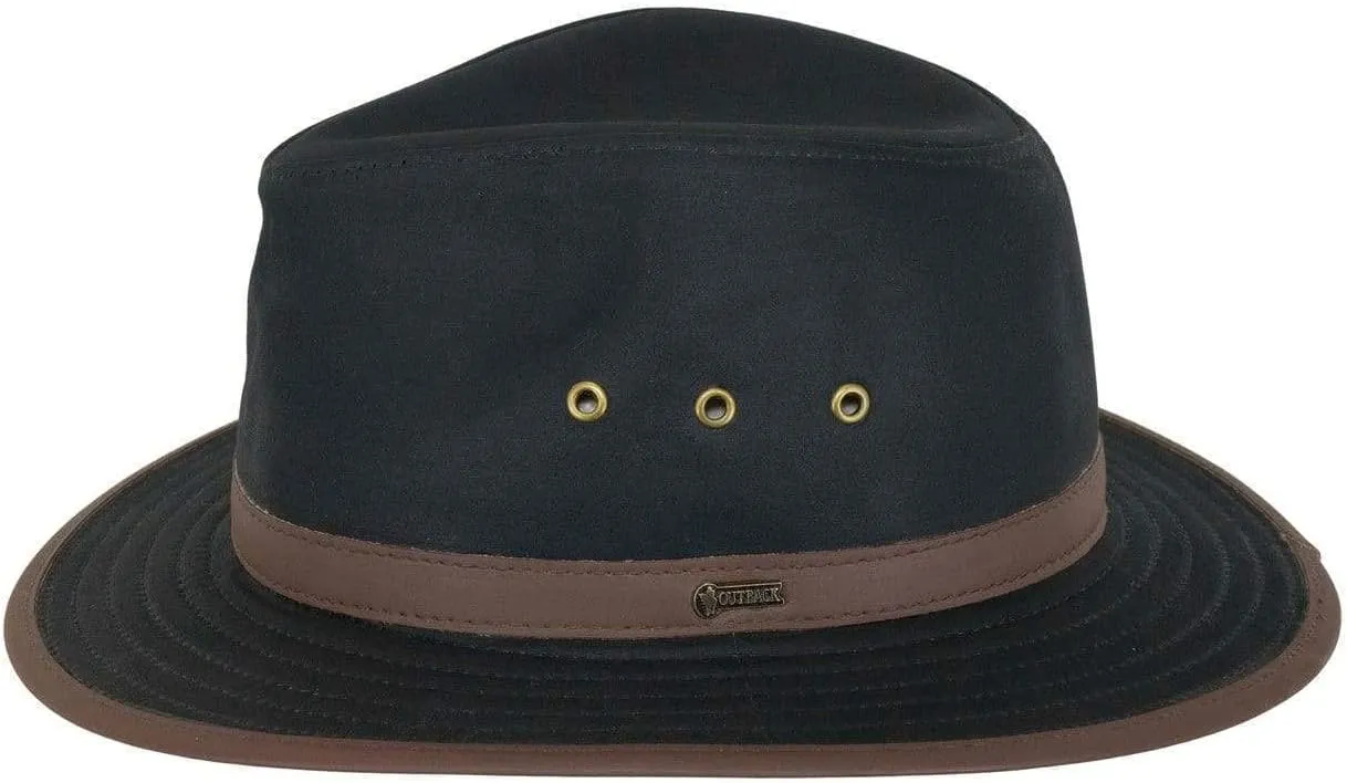 Outback Trading Company Unisex 1462 Madison River Sun-Protective Waterproof Crushable Cotton Oilskin Hat