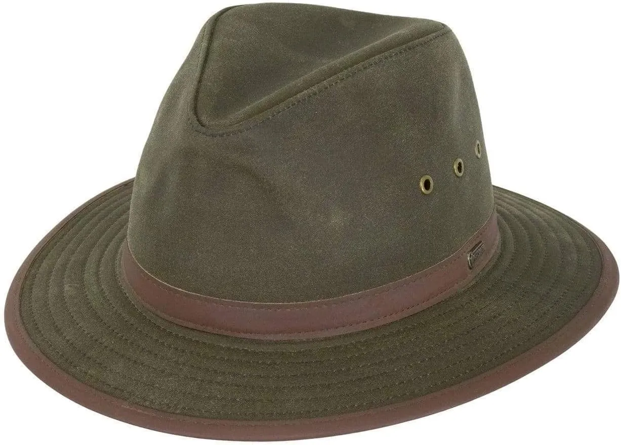 Outback Trading Company Unisex 1462 Madison River Sun-Protective Waterproof Crushable Cotton Oilskin Hat