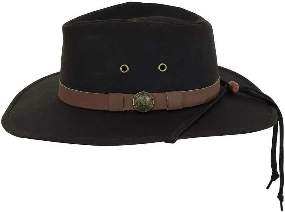 Outback Trading Company Unisex 1480 Kodiak UPF 50 Waterproof Breathable Outdoor Western Cotton Oilskin Hat