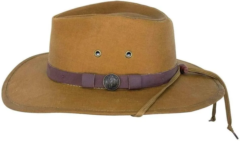 Outback Trading Company Unisex 1480 Kodiak UPF 50 Waterproof Breathable Outdoor Western Cotton Oilskin Hat