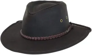 Outback Trading Company Unisex 1486 Grizzly UPF 50 Waterproof Breathable Western Cotton Oilskin Hat