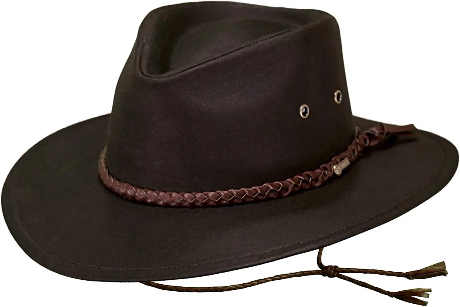 Outback Trading Company Unisex 1486 Grizzly UPF 50 Waterproof Breathable Western Cotton Oilskin Hat