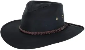 Outback Trading Company Unisex 1486 Grizzly UPF 50 Waterproof Breathable Western Cotton Oilskin Hat