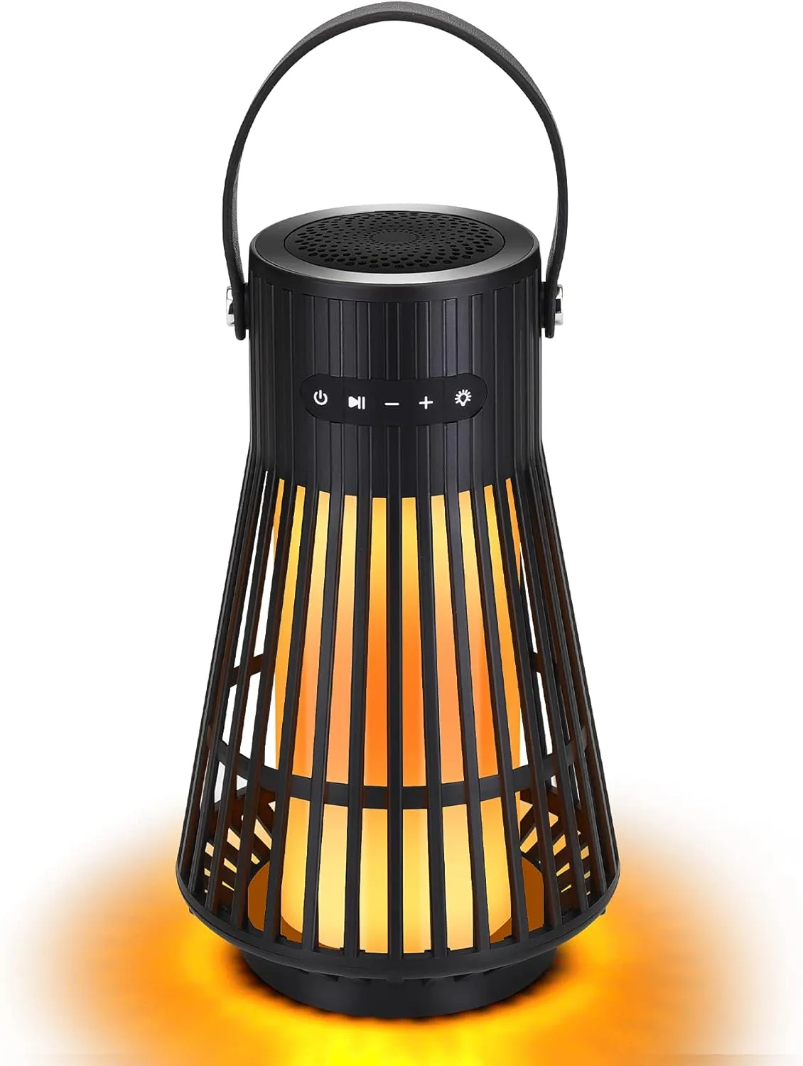 Outdoor Bluetooth Speaker with Flame Atmosphere, Led Waterproof Wireless Torch Speaker, Stereo Sound, Cool Gadgets for Camping, Yard, Party, Home, Decorations, Electronics Gifts for Men, Women, Dad