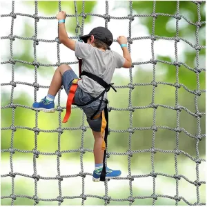 Outdoor Climbing Net for Kids and Adult,Climbing Net for Swing Set, Heavy Duty Rope Outdoor Cargo Webbing Net,Military Climbing Cargo Net(14mm-18cm,3X3m/9.8X9.8ft)