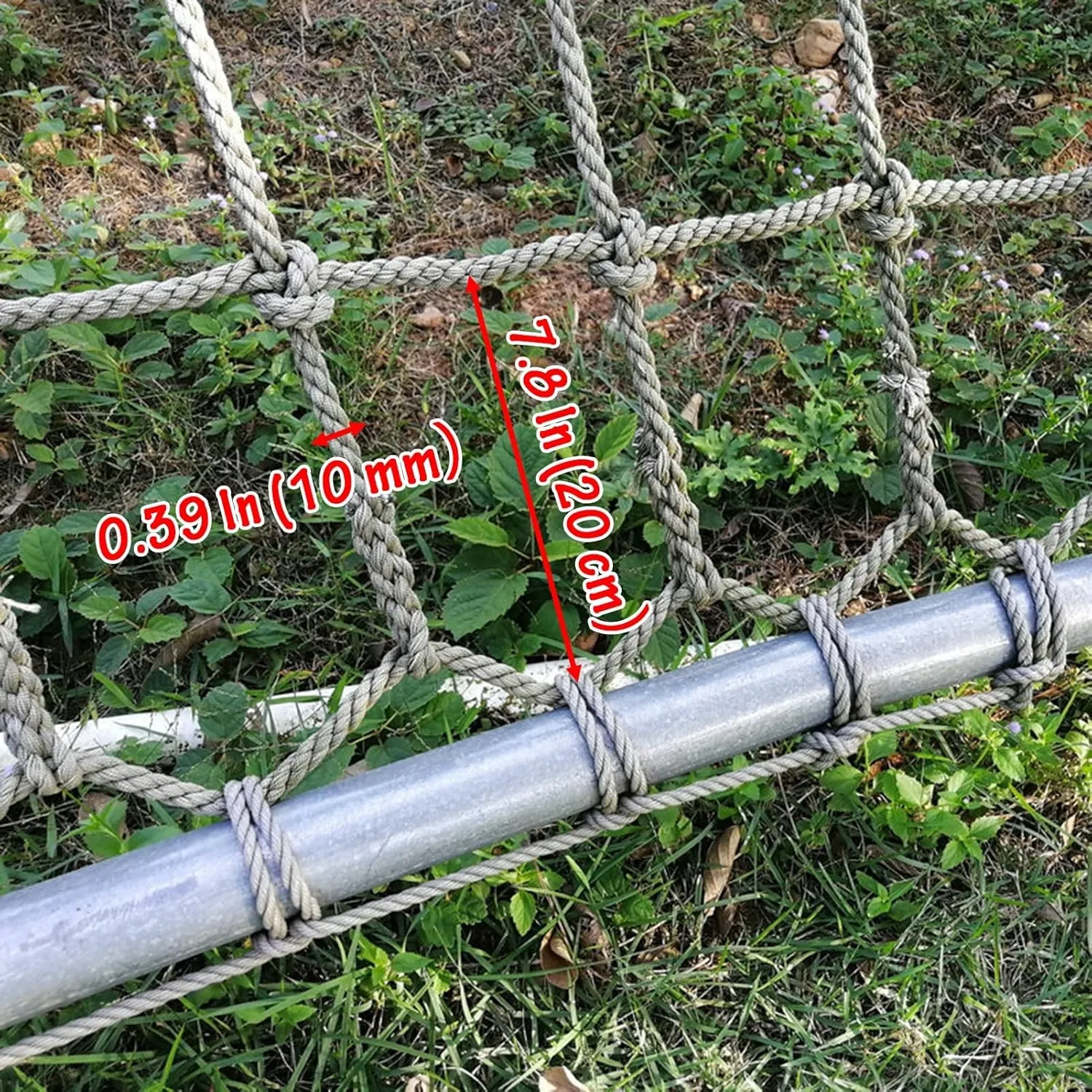 Outdoor Climbing Net for Kids and Adult,Polyester Playground Military Climbing Net Cargo, Kids Safety Protection Net, Rope Ladder, Jungle Gyms, Swingset, Treehouse,16.4 * 31.2ft