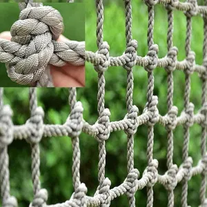 Outdoor Climbing Net for Kids/Adults, Backyard Playground Safety Net, Heavy Duty Climbing Cargo Net Rope Ladder Net for Gym, Swing, Tree House, Obstacle Course, Rock Climbing Net.,1.5m*2m