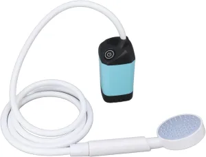 Outdoor Electric Camping Shower, Portable SelfCharging with 4800MAH Battery for Camping, Car Washing and Plant Watering (Blue)