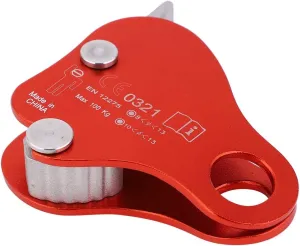 Outdoor Rock Climbing Rope Grab Safety Lock Device, Metal Construction for High Altitude Mountaineering, Fast Installation, Fits 10 13mm Ropes, Made of sturdy Al Mg Alloy
