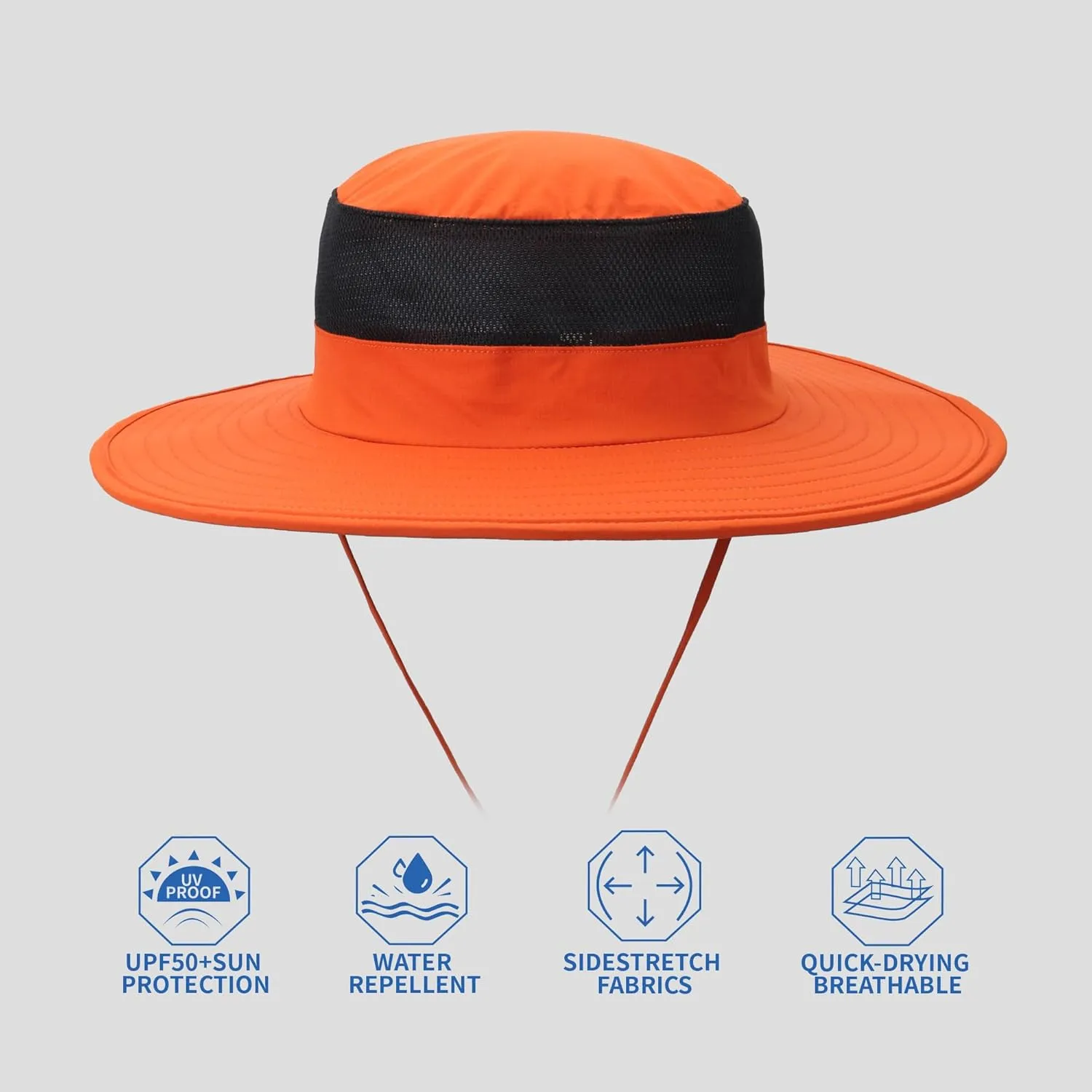 Outdoor Sun Hat UPF 50 Protection Waterproof Fishing hat Face Cover Summer Neck Flap Hat