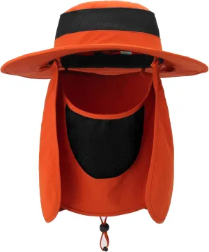 Outdoor Sun Hat UPF 50 Protection Waterproof Fishing hat Face Cover Summer Neck Flap Hat