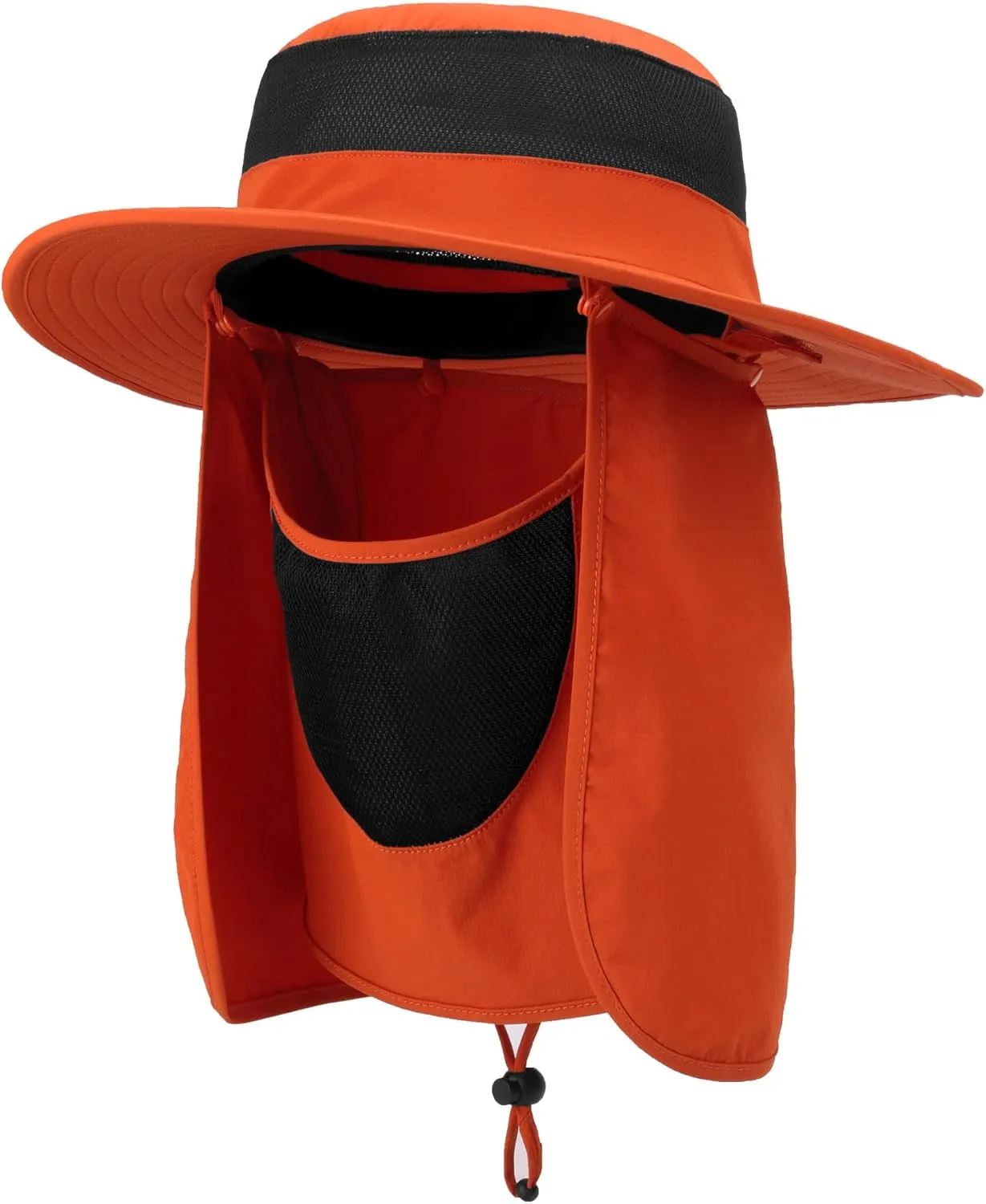 Outdoor Sun Hat UPF 50 Protection Waterproof Fishing hat Face Cover Summer Neck Flap Hat