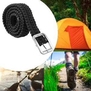 Outdoor Survival Paracord, Camping Accessory Survival Belt Ueberlebensguertel Hiking Accessory Paracord Belt, Hand-made Paracord Rope Belt Outdoor Survival Accessories For Camping Hiking Boating