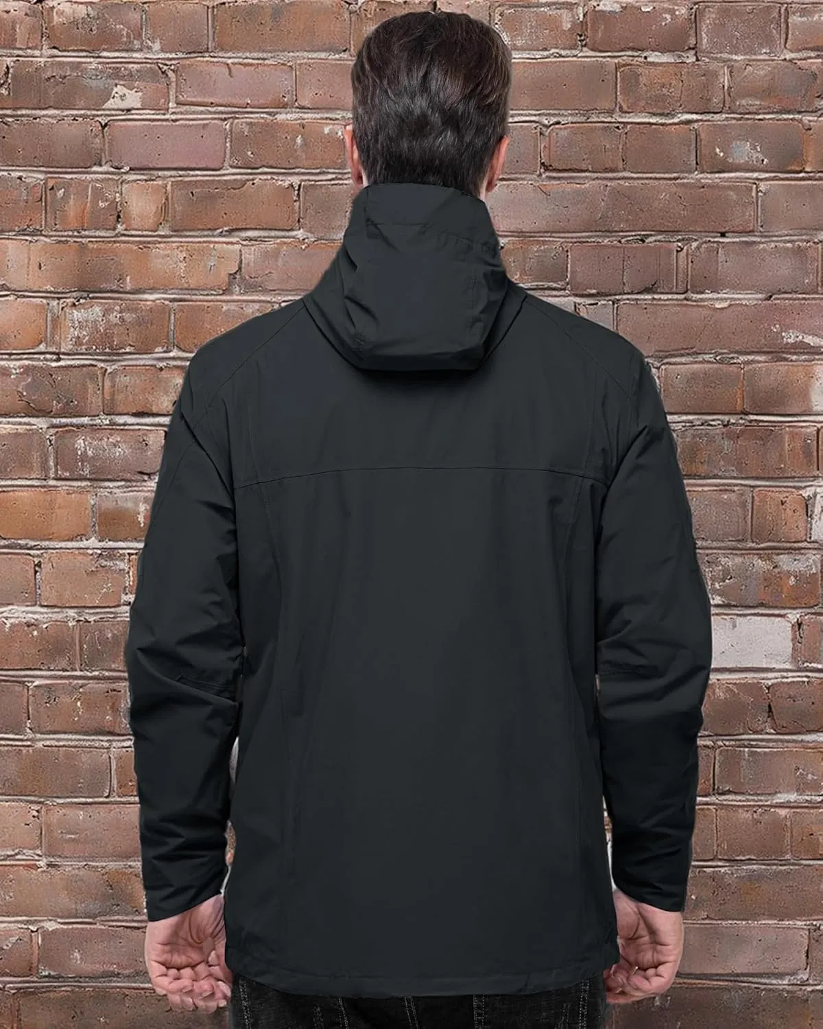 Outdoor Ventures Men's Packable Rain Jacket Waterproof Lightweight Raincoat with Hood Windproof Cycling Jackets
