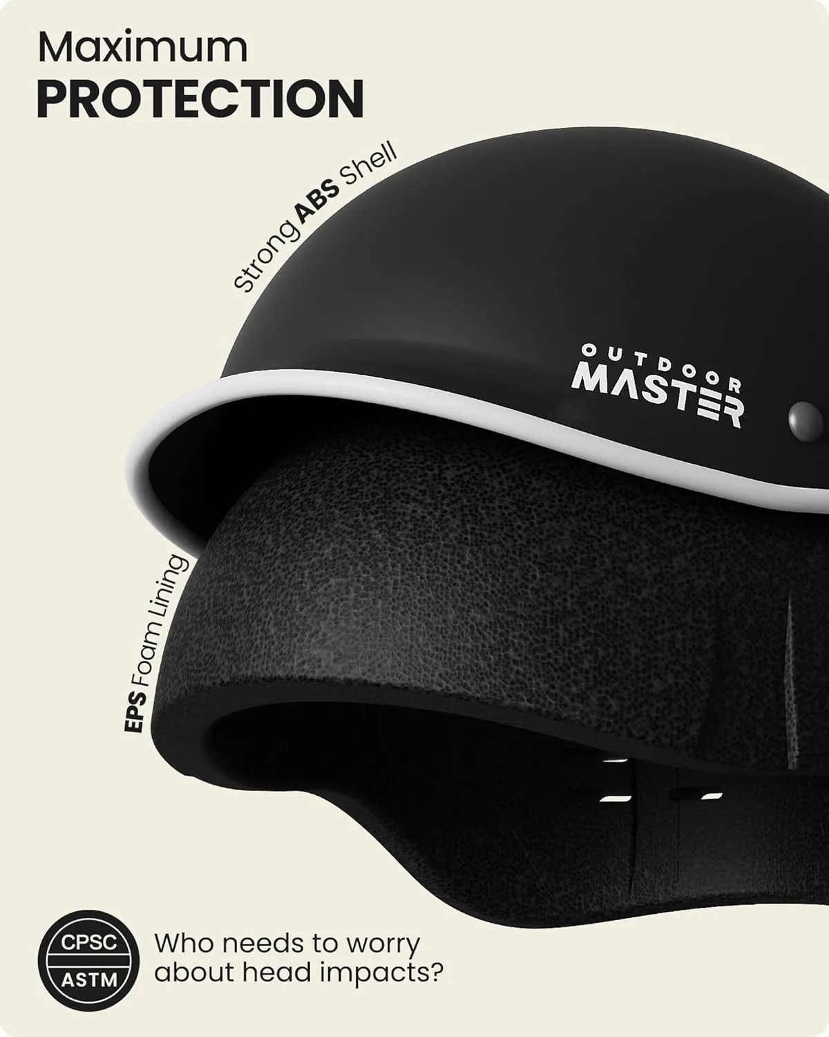 OutdoorMaster Bike Helmet for Adults,Adjustable Cycling Helmet with Light for Men & Women - Safety Certified for Bicycle Skateboard Road Bike Skating Roller Commuting Helmet