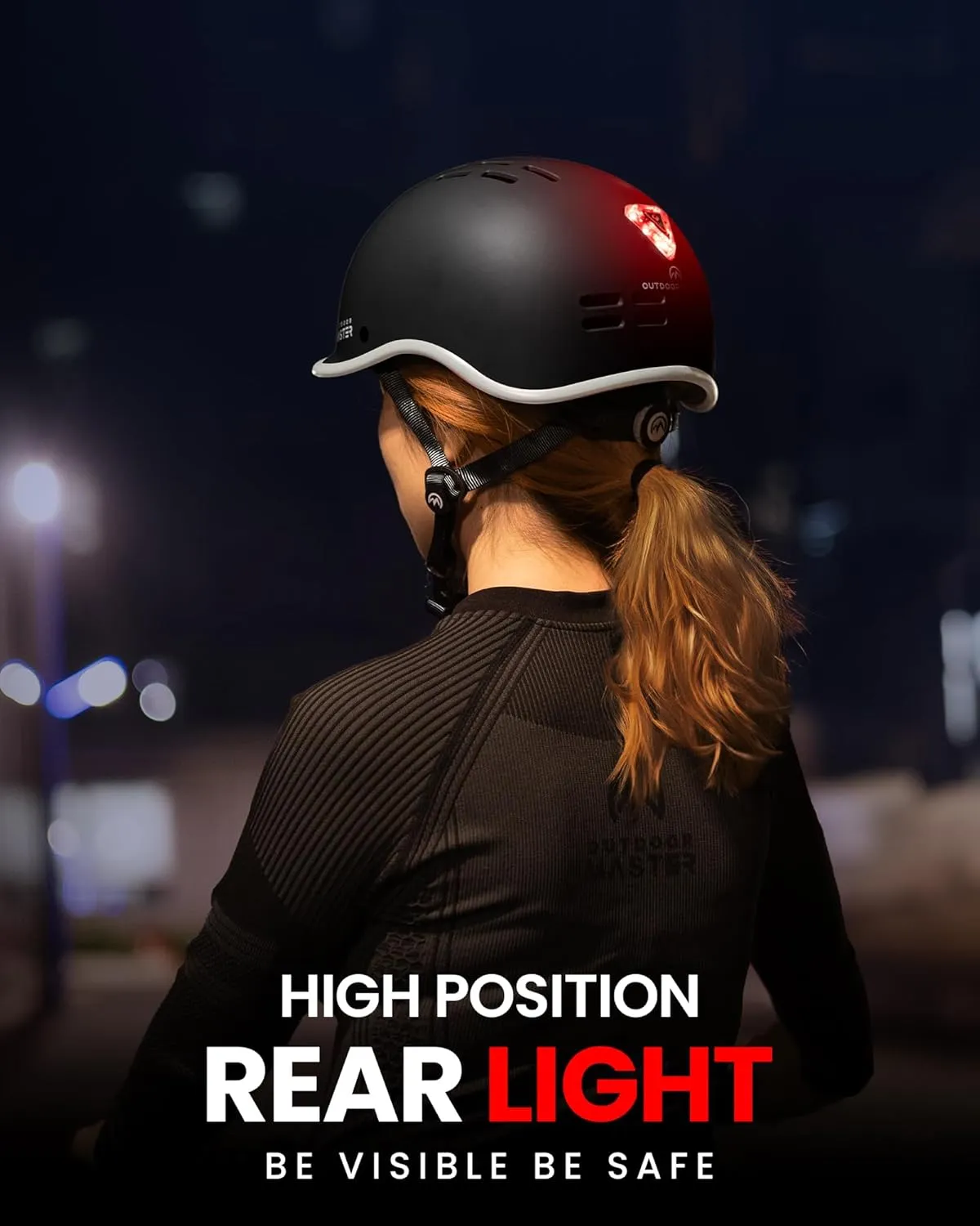 OutdoorMaster Bike Helmet for Adults,Adjustable Cycling Helmet with Light for Men & Women - Safety Certified for Bicycle Skateboard Road Bike Skating Roller Commuting Helmet
