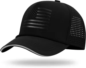 Oversize XL XXL XXXL American Flag Trucker Hat, Waterproof Quick Dry Snapback Hats, Large USA Baseball Cap for Men Big Heads