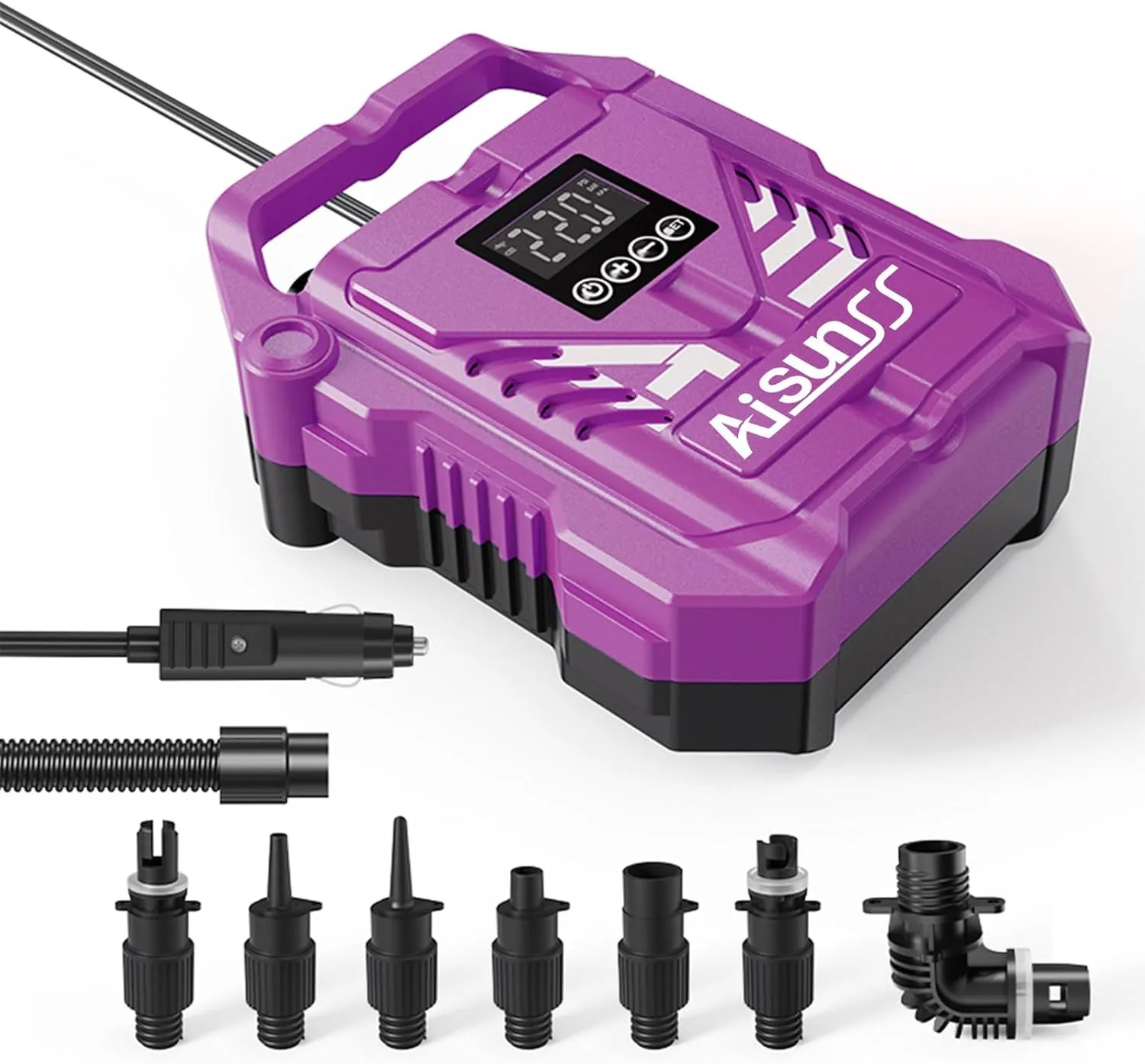 Paddle Board Pump Electric Portable 22 psi High Pressure Air Pump with 12v Dc Car Connector and Portable Boat Accessories for Inflatable Paddle Board/Inflatable Kayak/Boats