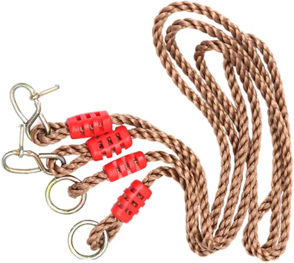 Pair Adjustable Pe Swing Rope for Tree Beam Load Bearing Durable for Playground Use Adults